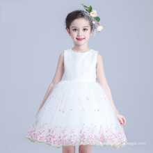 Hot Sale White Gown Tulle Yarn Flower Girl Kids Dresses